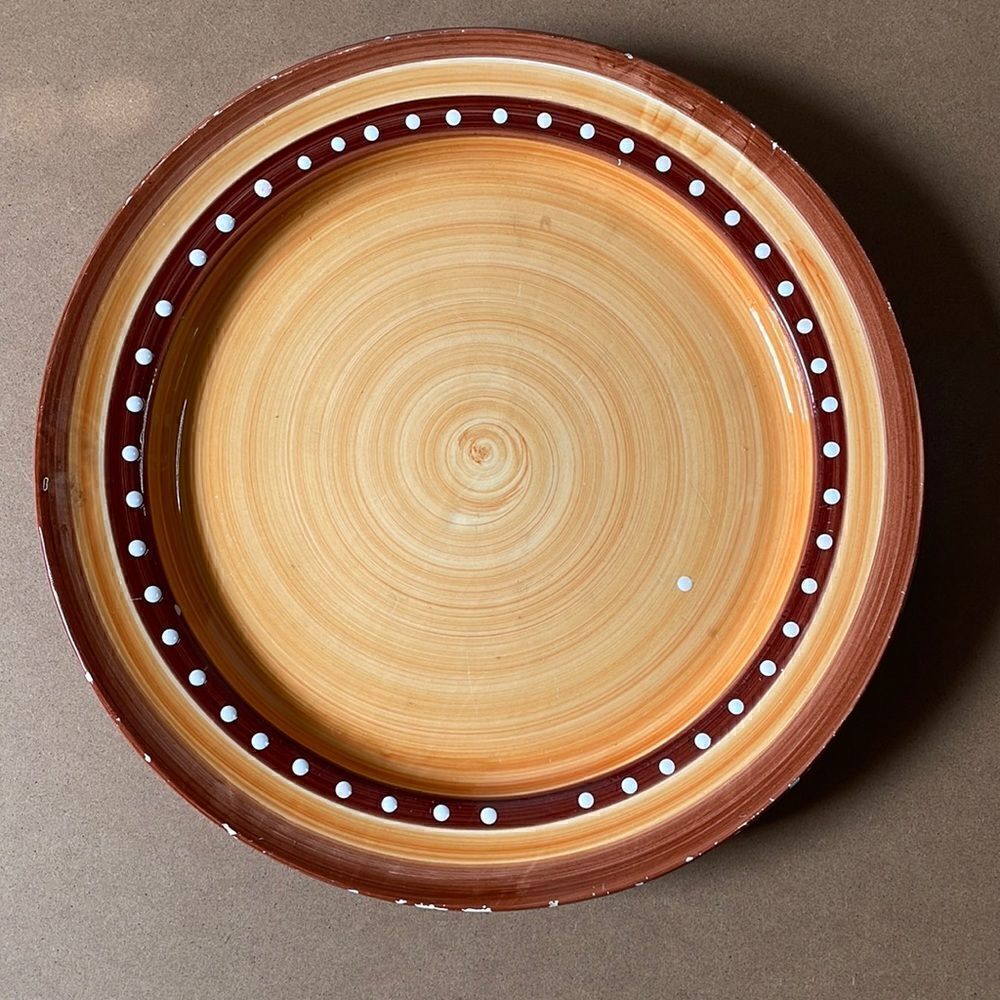 Pier One Hand Painted Large Circular Serving Dish (Made in Italy)